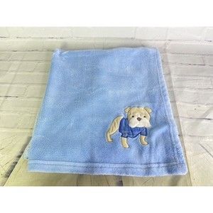 Circo Dog Baby Blanket Light Blue Fleece Plush Puppy Infant Lovey Security